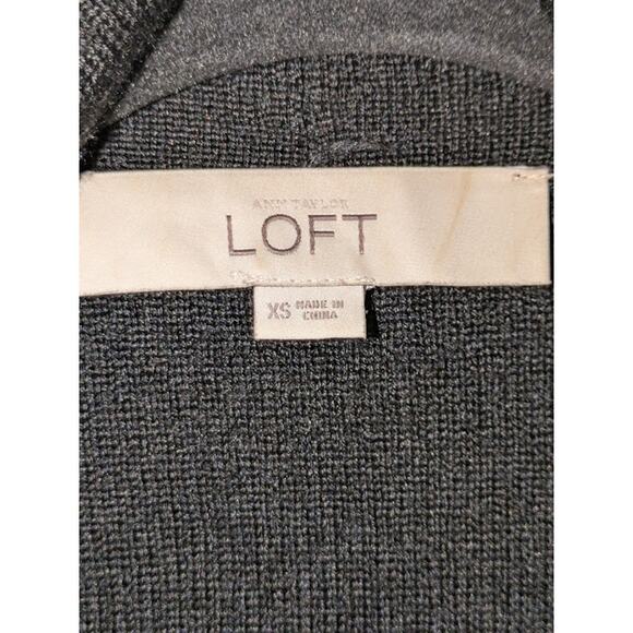 Loft Womens XS Cozy Waterfall Hem Heavy Knit Cardigan Capsule Quiet Luxury Artsy - Picture 4 of 5